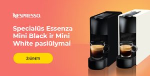 Specialūs Nespresso Essenza Mini Black ir White pasiūlymai