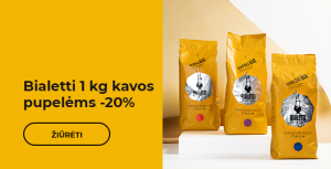 Bialetti 1 kg kavos pupelėms -20%