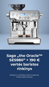 Sage „the Oracle™ SES980“ + 190 € vertės baristos rinkinys