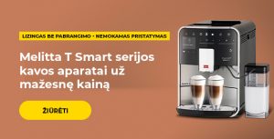 Melitta T Smart serijos kavos aparatai už mažesnę kainą