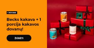 Becks kakava + 1 porcija kakavos dovanų!