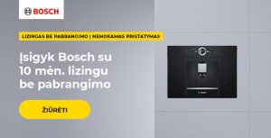 Įsigyk Bosch su 10 mėn. lizingu be pabrangimo