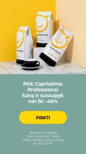 Iki -40% Jūsų pamėgtai Caprissimo Professional kavai