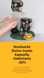 -30% Starbucks Dolce Gusto kapsulių rinkiniams