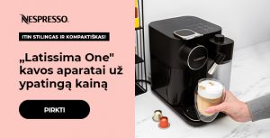 Speciali kaina „Latissima One" kapsuliniams kavos aparatams