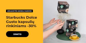-30% Starbucks Dolce Gusto kapsulių rinkiniams