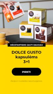 "DOLCE GUSTO kapsulėms 3+1"