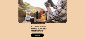 " Iki -35% kavai ir kavos ruošimo prietaisams"