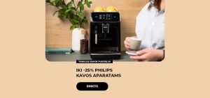 Iki -25% PHILIPS kavos aparatams