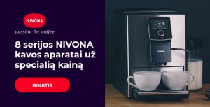 8 serijos NIVONA kavos aparatai už specialią kainą