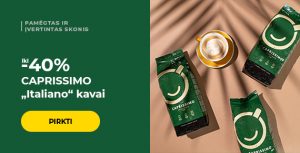 Iki -40% CAPRISSIMO „Italiano“ kavai