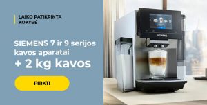 SIEMENS 7 ir 9 serijos kavos aparatai + 2 kg kavos