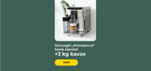 De'Longhi „Primadonna“ kavos aparatai +3 kg kavos
