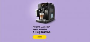PHILIPS „LatteGo“ kavos aparatas + 1 kg kavos
