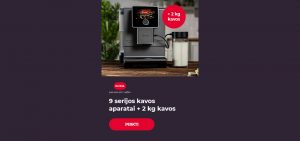 NIVONA 9 serijos kavos aparatai + 2 kg kavos