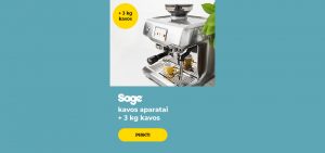 SAGE kavos aparatas + 3 kg kavos
