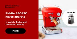 Pirkite ASCASO kavos aparatą ir gaukite De'Longhi kavamalę dovanų!