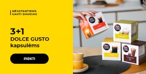 "DOLCE GUSTO kapsulėms 3+1"