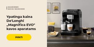 Ypatinga kaina De'Longhi „Magnifica EVO“ kavos aparatams