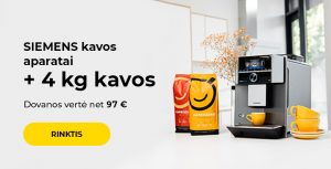 SIEMENS kavos aparatai + 4 kg kavos