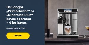 De'Longhi „PrimaDonna“ ar „Dinamica Plus“ kavos aparatas + 4 kg kavos