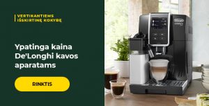 Ypatinga kaina De'Longhi kavos aparatams