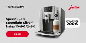 Speciali JURA „E8 Moonlight Silver“ kaina 1049 €