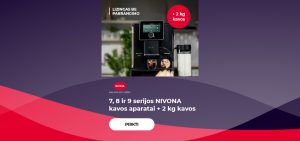 7, 8 ir 9 serijos NIVONA kavos aparatai + 2 kg kavos