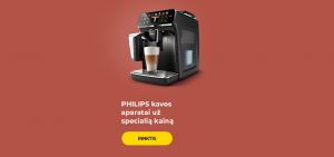 PHILIPS kavos aparatai už specialią kainą