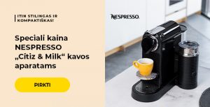 Speciali kaina NESPRESSO „Citiz & Milk“ kavos aparatams