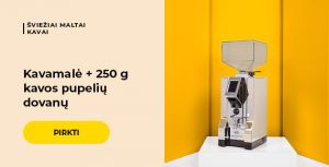 Kavamalė + 250 g kavos pupelių dovanų
