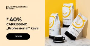 Iki -40% CAPRISSIMO „Professional“ kavai