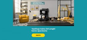 Ypatinga kaina De'Longhi kavos aparatams