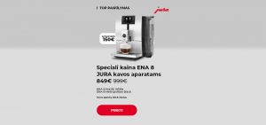 Speciali kaina E8 JURA kavos aparatams