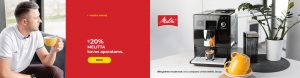 Iki -20% MELITTA kavos aparatams.