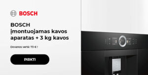 BOSCH įmontuojamas kavos aparatas + 3 kg kavos