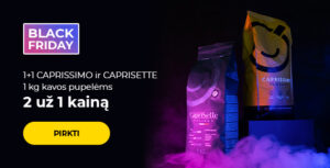 1+1 CAPRISSIMO ir CAPRISETTE 1 kg kavos pupelėms