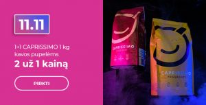 1+1 CAPRISSIMO 1 kg kavos pupelėms