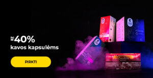 Iki -40% kavos kapsulėms