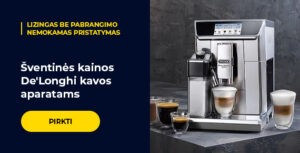 Šventinės kainos De'Longhi kavos aparatams