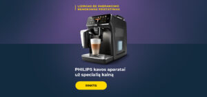 PHILIPS kavos aparatai už specialią kainą