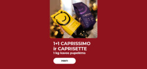 1+1 CAPRISSIMO ir CAPRISETTE 1 kg kavos pupelėms