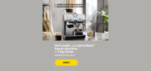 De'Longhi „La Specialista“ kavos aparatas + 3 kg kavos
