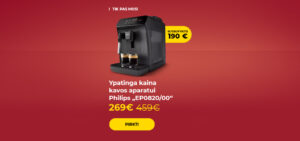 Ypatinga kaina kavos aparatui Philips „EP0820/00“