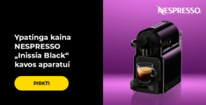 Ypatinga kaina NESPRESSO „Inissia Black“ kavos aparatui