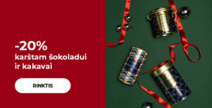 -20% karštam šokoladui ir kakavai