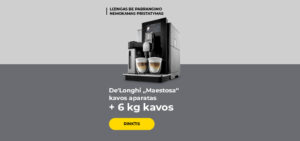 De'Longhi „Maestosa“ kavos aparatas + 6 kg kavos