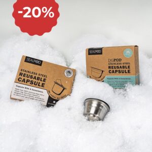 -20% visoms daugkartinio naudojimo kapsulėms