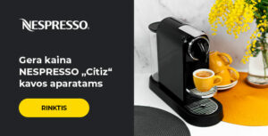 Gera kaina NESPRESSO „Citiz“ kavos aparatams