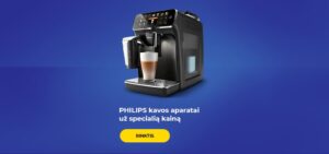 PHILIPS kavos aparatai už specialią kainą
